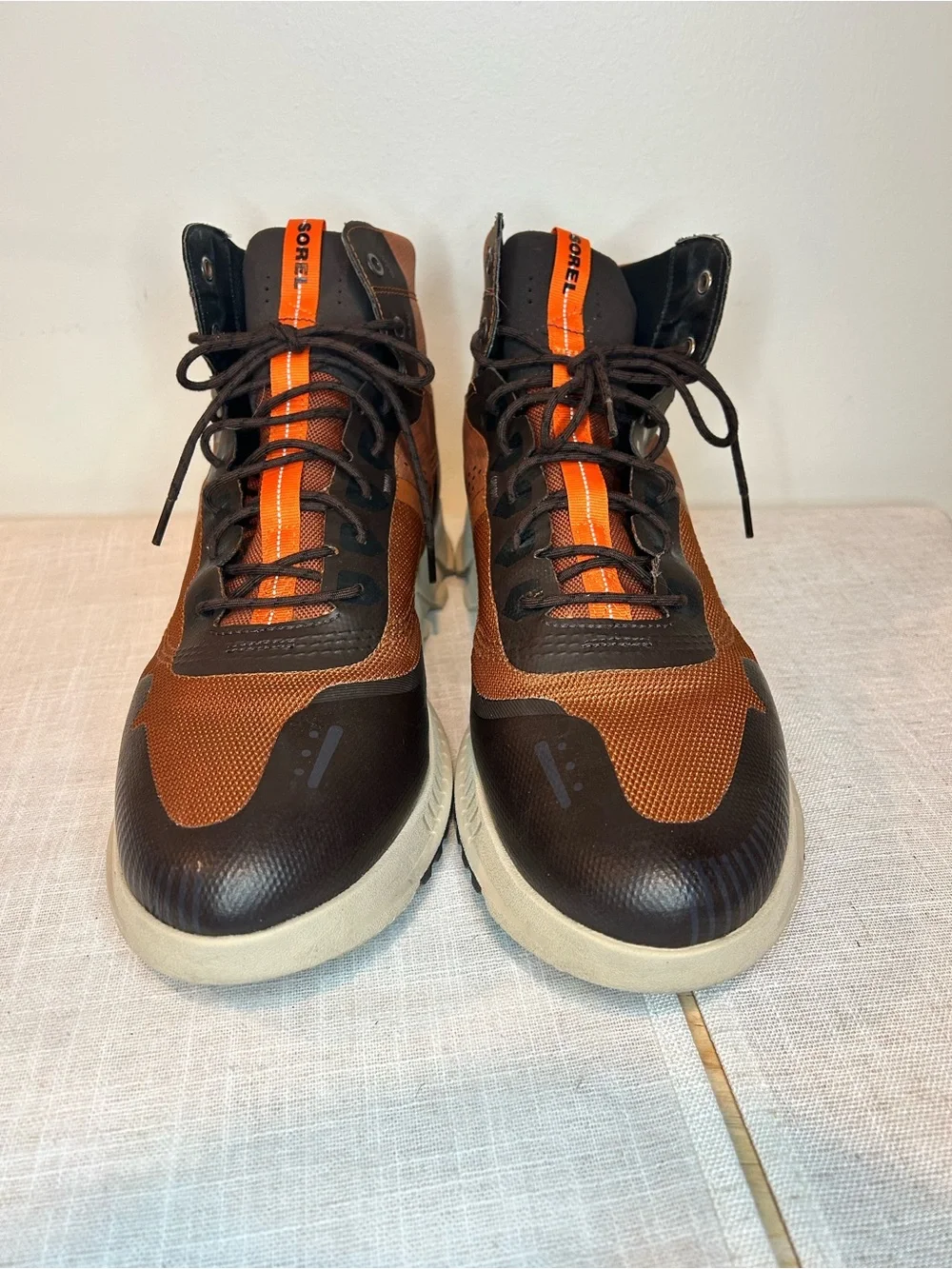 Sorel Men's Rush Brown High-Top Performance Sneakers waterproof